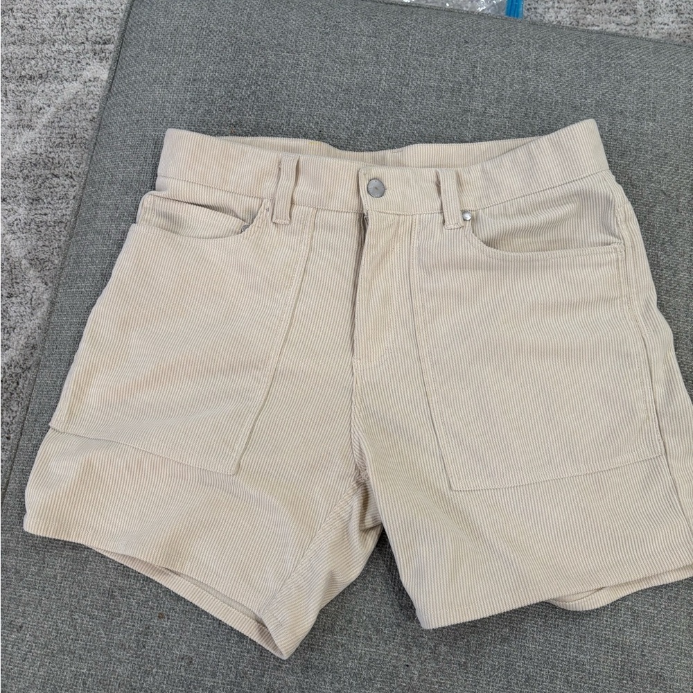 Wesc Tan Corduroy Cargo Shorts Versatile and Stylish